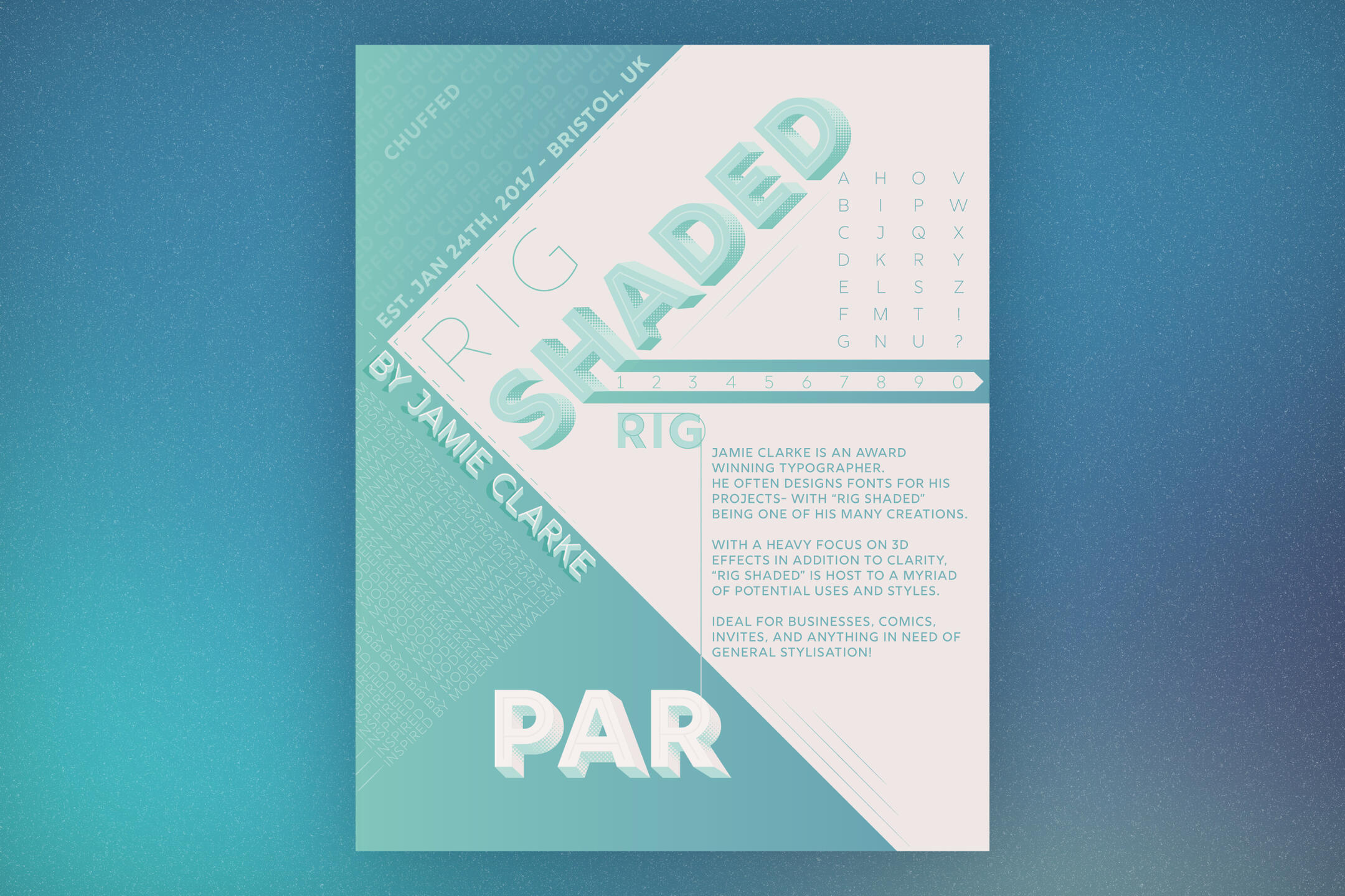 "Rig Shaded" - Typography Poster